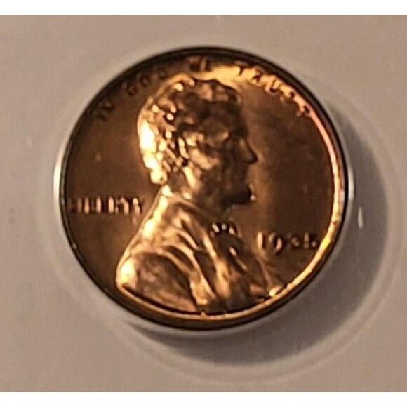 1935 Lincoln Wheat Cent MS65 RED ANACS Light Patina - Picture 3 of 4